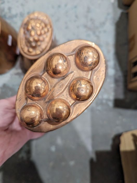 Collection of late 19th/early 20th century copper jelly moulds including three marked for Colley - Image 13 of 46