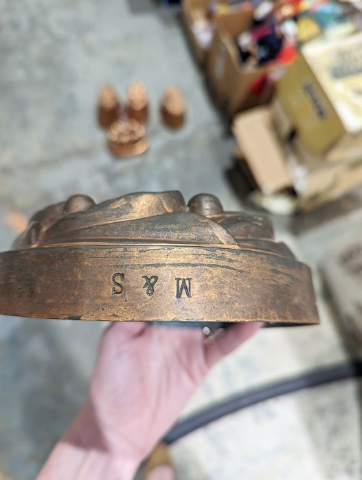 Collection of late 19th/early 20th century copper jelly moulds including three marked for Colley - Image 23 of 46