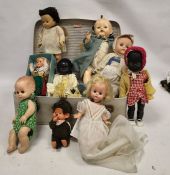 Collection of various mid-20th century dolls, including: several Pedigree dolls, Playmate, Rosebud