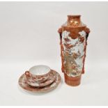 Japanese late Meiji period (1868-1912) tapering oviform vase Satsuma vase, 23cm high together with a