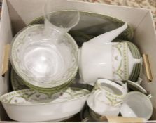 Noritake 'Empire' pattern part tea and dinner service to include teapot, sugar bowl, cups,