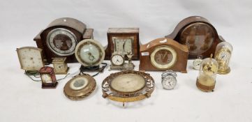 Assorted clocks including mid-century mantel clocks by Bentima, Anvil and others, a British United