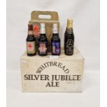 Sealed case of Whitbread Silver Jubilee ale plus four, a six bottle presentation pack of Bass & Co