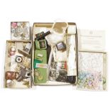Assorted costume jewellery and other items including a Sentinel Valves desk calendar by Alley &