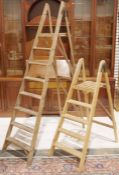 Two wooden stepladders (2)