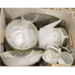 Noritake 'Empire' pattern part tea and dinner service to include teapot, sugar bowl, cups,