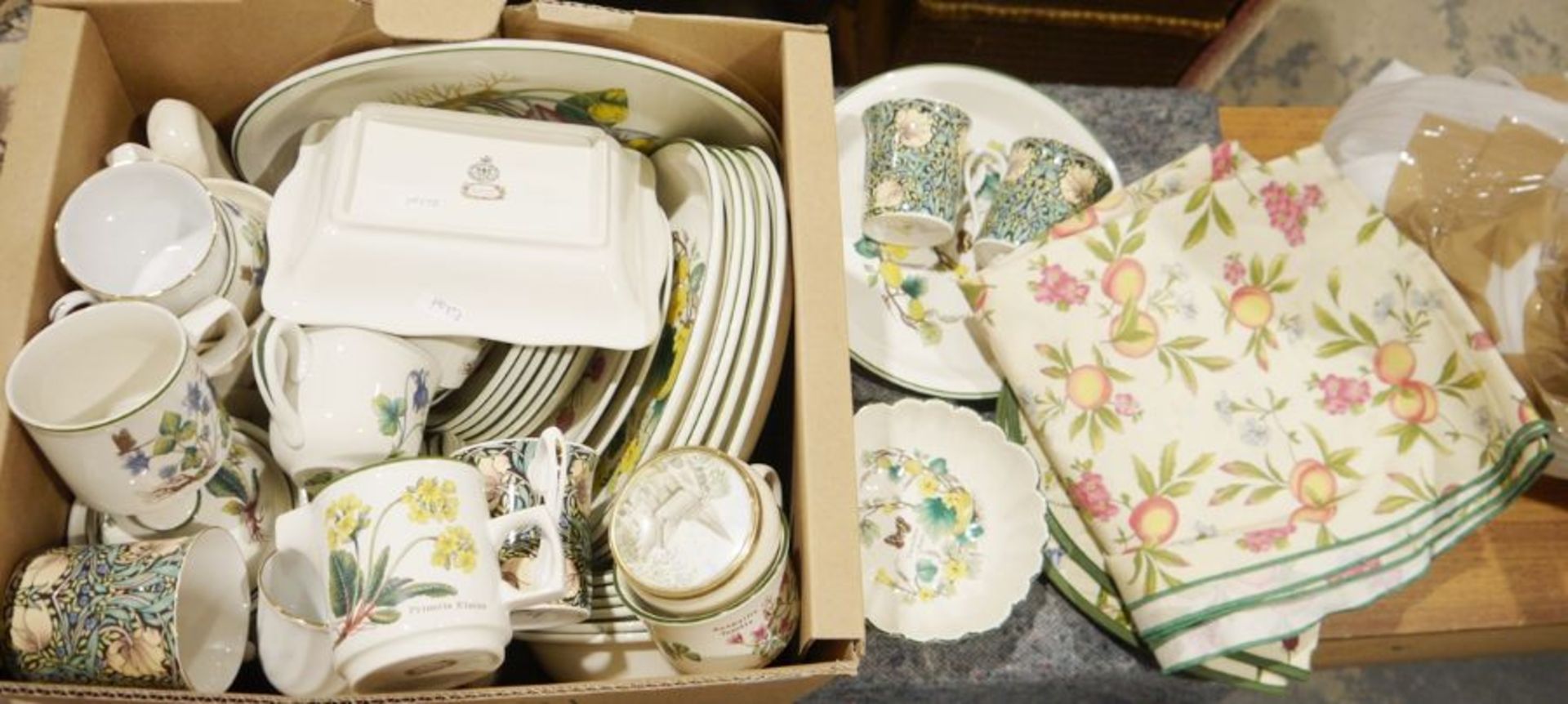 Quantity of Prinknash 'Florabunda' dinnerwares to include dinner plates, side plates, cups, saucers,