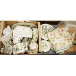 Quantity of Prinknash 'Florabunda' dinnerwares to include dinner plates, side plates, cups, saucers,