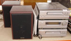 Denon personal component music system, model no. D-77S to include stereo cassette tape deck,