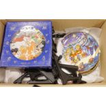 Quantity of Disney collectors plates to include Lady and the Tramp, Winnie the Pooh, Mickey Mouse,