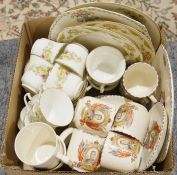 Parrot & Company 'Coronetware' part tea service to include cups and saucers, side plates and further
