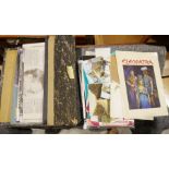 Quantity of vintage postcards, newspapers, theatre programmes, magazines, etc to include Laurence
