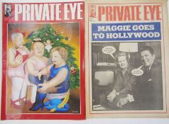 Large quantity of issues of Private Eye, variously dating from November 1982 to December 1997 (1