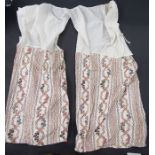 Mid 19th century printed cotton calico chintz 'pantaloons', cotton waist with drawstring, mid 19th