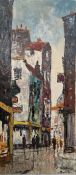 Kjell Sjostrom (early 20th century)  Oil on canvas Brussells street scene, titled, dated 80 and