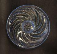 René Lalique (1860-1945) a 'Poissons' opalescent glass shallow bowl, no.1, designed 1931, moulded