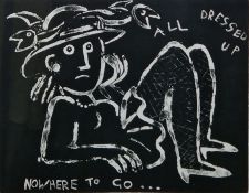 After Maggie Clyde (20th century)  Print on paper  "All Dressed Up, Nowhere to Go", titled, signed
