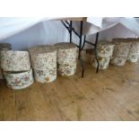 FOURTEEN VINTAGE HAT BOXES - SOME WITH DAMAGE BUT COMPLETE