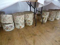 FOURTEEN VINTAGE HAT BOXES - SOME WITH DAMAGE BUT COMPLETE