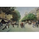 Peter Ashmore "The Paris, Boulevard des Italiens 1889 after Grand Jean", signed, label verso with