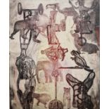 After Malgorzata Bialokoz Smith (20th/21st century)  Aquatint on paper "The Circus", signed, dated
