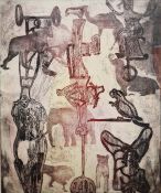 After Malgorzata Bialokoz Smith (20th/21st century)  Aquatint on paper "The Circus", signed, dated