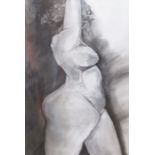 Ann Boss  Charcoal drawing "Naked Tango", study of nude, 82cm x 57cm
