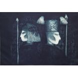 After Mary Rose O'Neill (b.1961)  Etching and aquatint on paper "Warriors", titled, signed and dated