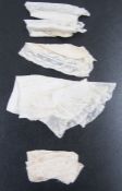 19th century lace collar, some lengths of bobbin lace, handkerchief, machine and other lace edgings