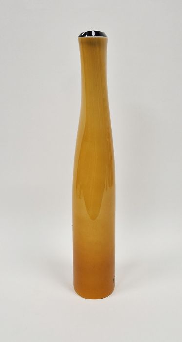 Rachel Woodman & Neil Wilkin studio glass vase of cylindrical form with twisted neck and ovoid - Image 2 of 6