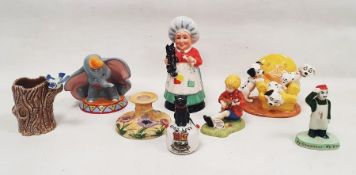 Group of 20th century pottery figures including a Royal Doulton Film Classics Collection figure of