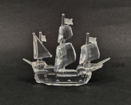 Swarovski model of Santa Maria (A7473NR000003) with titled mirror, with original box, 9.5cm high