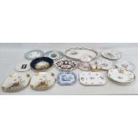 Assorted items of English and continental porcelain,19th/early 20th century, including: a Mintons