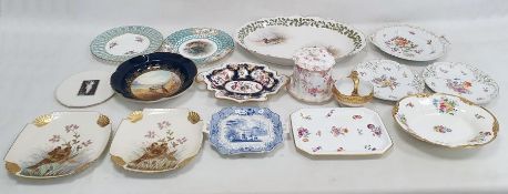 Assorted items of English and continental porcelain,19th/early 20th century, including: a Mintons