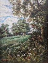 Percy Knighton Oil on canvas A Woodland in Summertime, signed and dated 1931 lower left, framed,