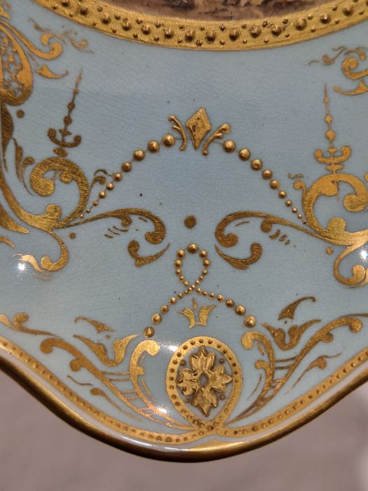 19th century English porcelain cabinet plate painted by J Rouse, the centre painted with two - Image 13 of 21