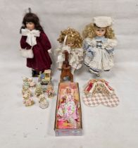 Boxed 'Spring Petals' Barbie, a Leonardo Collectors porcelain doll 'Claire', an Alberon doll 'Judy',