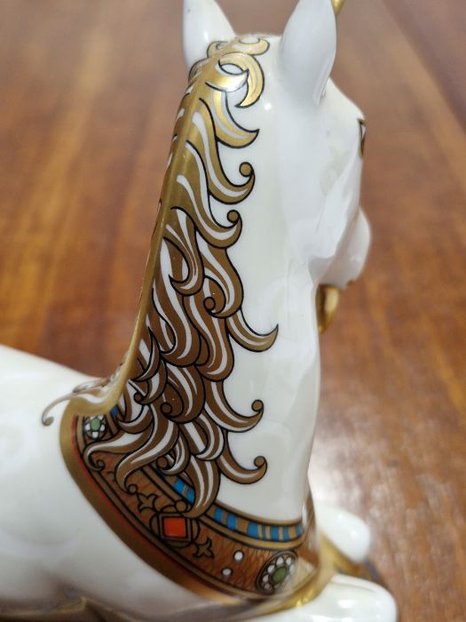 Royal Crown Derby bone china paperweight of the 'Unicorn', designed to celebrate the new millennium, - Image 14 of 19