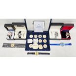 Selection of modern commemorative wristwatches, including limited edition Concorde supersonic, space
