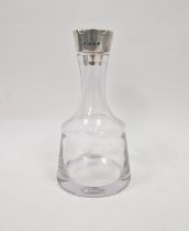 Contemporary Wedgwood glass decanter with silver stopper, the stopper hallmarked London 1978 by