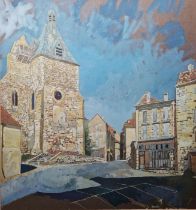 Tom Pomfret (1920-1997) Watercolour and gouache "St Jacques, Bergerac", signed and dated 1980,