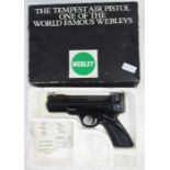 Webley Tempest .22 air pistol in original box. Permit number 53/V/005939/2022