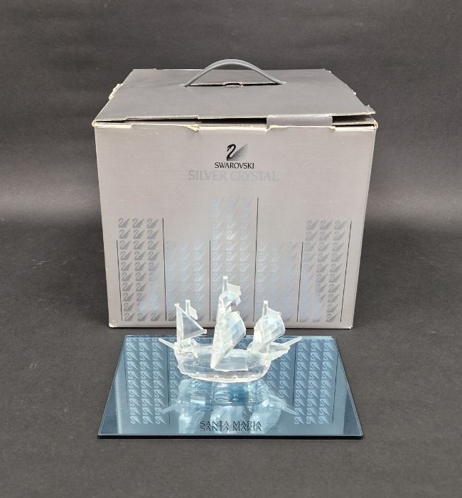 Swarovski model of Santa Maria (A7473NR000003) with titled mirror, with original box, 9.5cm high - Image 2 of 2