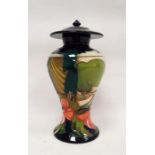 Moorcroft inverted baluster vase and cover, circa 2006, printed and painted marks, tubelined with