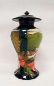 Moorcroft inverted baluster vase and cover, circa 2006, printed and painted marks, tubelined with