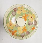 Gray's Pottery charger decorated by Hilda Lockett, 1930's, printed and impressed marks, pattern no.