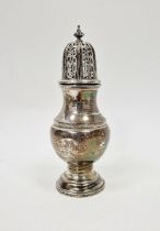 George V Scottish silver sugar caster, with screw lid, hallmarked Edinburgh 1934 by Robert