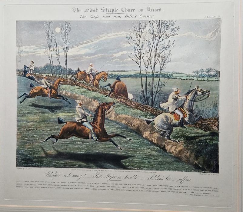 After Henry Thomas Alken Colour lithograph Set of four colour prints of 'The First Steeple-Chase - Image 4 of 5