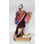 Russian 'Popov' mid-19th century figure of Paul Veronese, the artist modelled standing wearing a