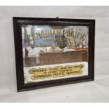 Early 20th century advertising mirror for Canadian Pacific Steamers and Trains, of rectangular